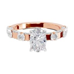 Sparkles Lab Grown Diamond 14k (585) Rose Gold Ring for Women-picture-5