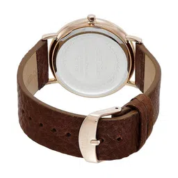 IBSO Unisex Embellished Dial & Leather Textured Straps Analogue Watch B2293GCO image 4