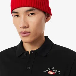 Lacoste Men Brand Logo Printed Polo Collar T-shirt image 5