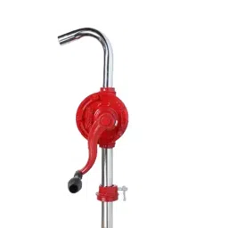 Eastman 25.4 mm (1 Inch) Manual Operated Rotary Barrel Pump Red & Silver E-2262-image-0