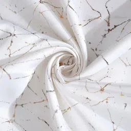 SOKNACK White Set of 2 Geometric Long Door Curtain image 4