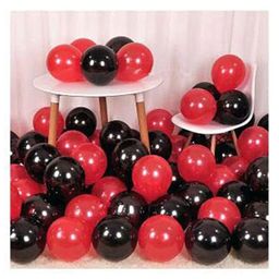 Bubble Trouble  Metallic Balloon Pack of 200 - Black & Red-picture-6