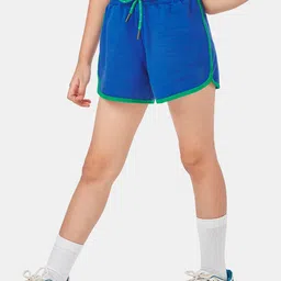 Plan B Cotton Elastane Side Tapped Runner Shorts - Blue-picture-12