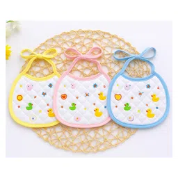 Badal Kidz Newborn Small Knot Bib | Soft Cotton Baby Feeding Bibs | Absorbent & Comfortable for Drooling & Feeding (Pack of 3)-picture-11