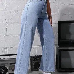 AKACY Women Jean High-Rise Light Fade Stretchable Jeans image 3