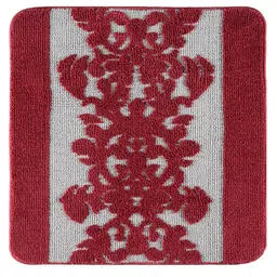 saral home Saralhome KSCHINO Microfiber Antiskid 2pc Bathset Maroon. 50cm x 70cm, 50x50 cm image 3