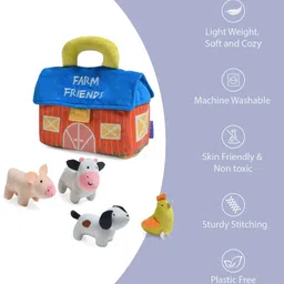 Mi Arcus Farm Friends Animal Soft Toy Set Pack of 4 Multicolor image 3