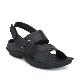 Shences Men's Black Back Strap Sandals image 1