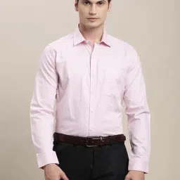 Turtle Pink Cotton Slim Fit Dobby Shirt-picture-43