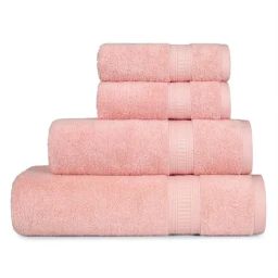 Mytrident Unisex Peach Cotton Towel Set of 4-picture-13