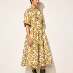 Only Green Print A Line Dress image 4