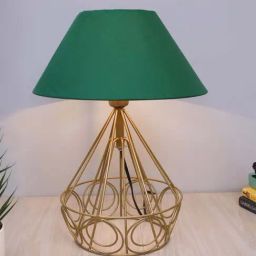 Homesake Modern Farmhouse Green & Antique Gold Metal Table Lamp with Bulb - Set of 1-picture-49
