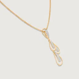 Mia by Tanishq 14k (585) Diamond Yellow Gold Pendant for Women image 4