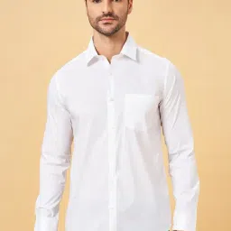 Peregrine by Pantaloons White Cotton Slim Fit Shirt-picture-18