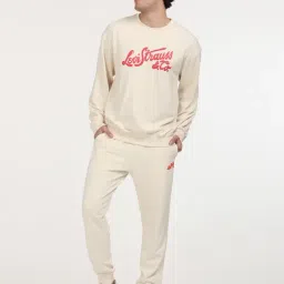 Levi's Beige Cotton Regular Fit Printed Sweatshirt image 4