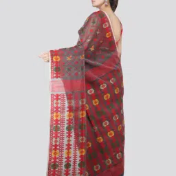 Pinkloom Grey Textured Saree Without Blouse image 2