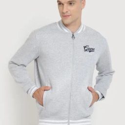 Guess Grey Regular Fit Solid Sweatshirt-picture-20