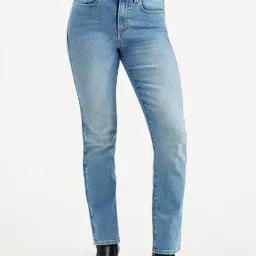 Levi's Women's High Rise 724 Slim Straight Fit Blue Jeans-picture-39