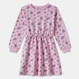 R&B Kids Pink Floral Regular Fit Dress-picture-34