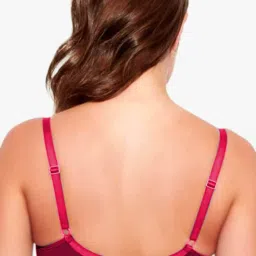 Enamor Red Non Wired Non Padded Full Coverage Bra image 2