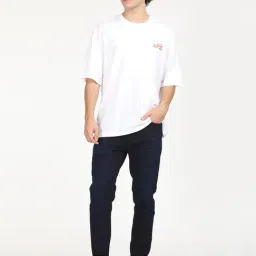 Levi's Navy Cotton Slim Fit Solid Jeans image 4