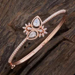 Kushal's Fashion Jewellery Rose-Gold Tone Kada for Women-picture-32
