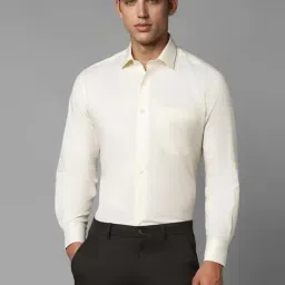 Louis Philippe Beige Cotton Regular Fit Texture Shirt-picture-17