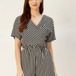 Sera Black & White Striped Playsuit image 1