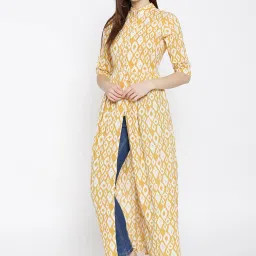 Sera Yellow & White Printed Kurta image 3
