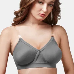 Trylo-Oh-so-pretty you! Grey Non Wired Non Padded Crossover Bra image 1