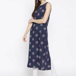 Sera Navy Floral Print Kurta image 4