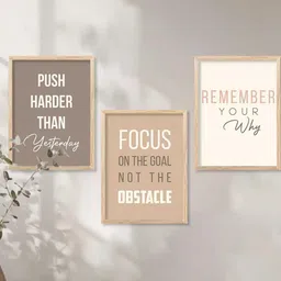 walllane Motivational Wall Art With Frame Home Decor Wall Painting For Living Room Office Bedroom image 1