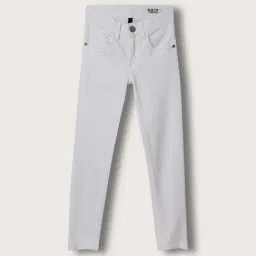 Blue Giraffe Kids White Slim Fit Jeans-picture-31