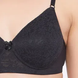 Clovia Black Printed Full Coverage Bra image 5