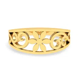 Kisna Diamond & Gold Jewellery 14k Pure Gold Hexapeta for Women-picture-33