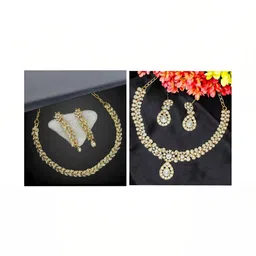 Women Click Set Of 2 Stone-Studded Copper Jewellery Sets-picture-30