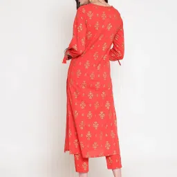 Sera Red Floral Print Kurta image 2