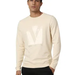 Van Heusen Beige Slim fit Typography Sweatshirts-picture-19