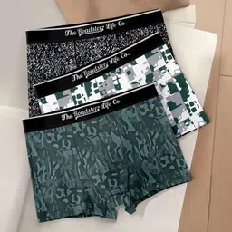 The Roadster Lifestyle Co Pack Of 3 Printed Breathable Trunks-picture-45