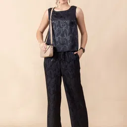 Madhuni Round Neck Sleeveless Top With Palazzos Co-Ords-picture-30
