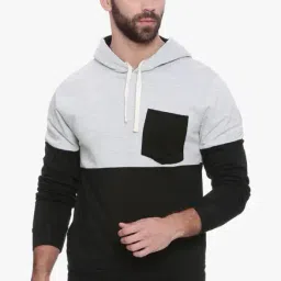Campus Sutra Black & Light Grey Full Sleeves Sweatshirt-picture-22