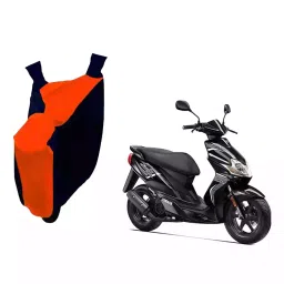 Auto Pearl Waterproof Two Wheeler Cover For Yamaha Jog R (Orange & Blue)-picture-36