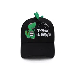 JENNA Boys Black & Green Printed Baseball Cap image 2
