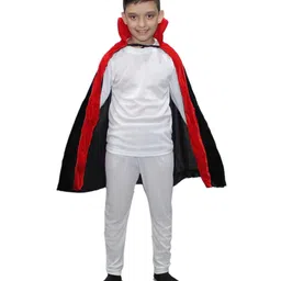 kaku fancy dresses Kaku Fancy Dress Theme Halloween Cloak Style Vampire Dracula Robe Costume For Boys - Black & Red-picture-15