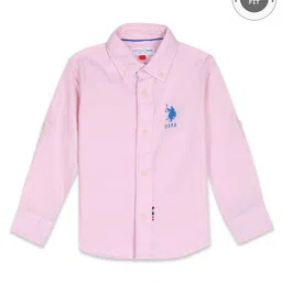 US Polo Assn Full Sleeves Shirt With Logo Embroidery - Pink-image-23