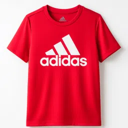 ADIDAS KIDS Knit Half Sleeves T-Shirt with Logo Print - Red-picture-25