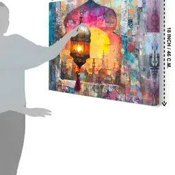 SAF Blue & Yellow 1 Piece Canvas Other Wall Paintings image 5