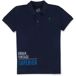 Gini and Jony Boys Typography Printed Polo Collar Cotton T-shirt-picture-39