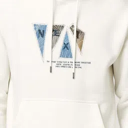 WILD ELEPHANT Men Typography Printed Hooded Sweatshirt image 2