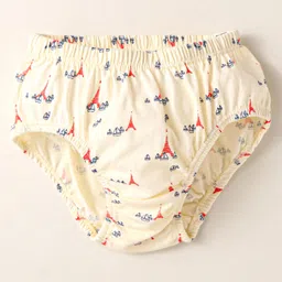 Tango Single Jersey Knit Beach Theme Print Briefs Pack of 3 - Red Navy Blue & Cream image 4